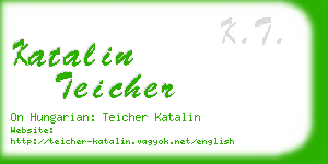 katalin teicher business card